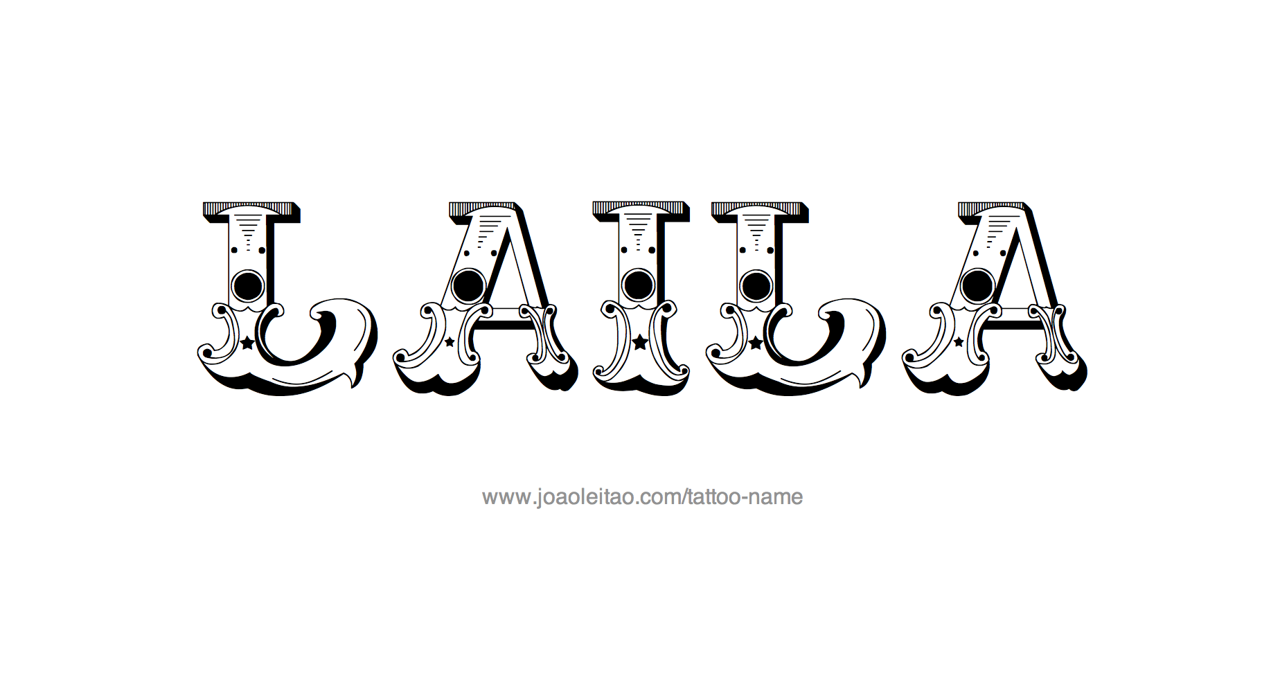 Laila Name Tattoo Designs